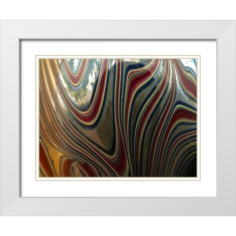 Candy Stripes I White Modern Wood Framed Art Print with Double Matting by Grayscale
