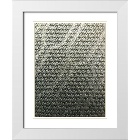 Fabric I White Modern Wood Framed Art Print with Double Matting by Grayscale