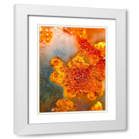 Oxidized Metal VIII White Modern Wood Framed Art Print with Double Matting by Grayscale