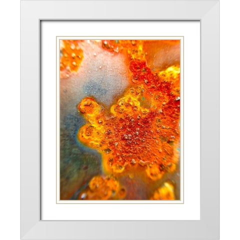 Oxidized Metal VIII White Modern Wood Framed Art Print with Double Matting by Grayscale