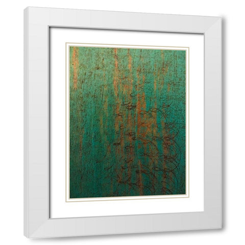 Painted Wood Panel II White Modern Wood Framed Art Print with Double Matting by Grayscale