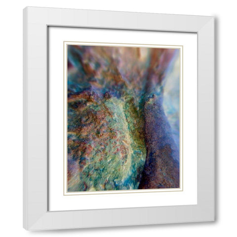 Oxidized Metal XII White Modern Wood Framed Art Print with Double Matting by Grayscale