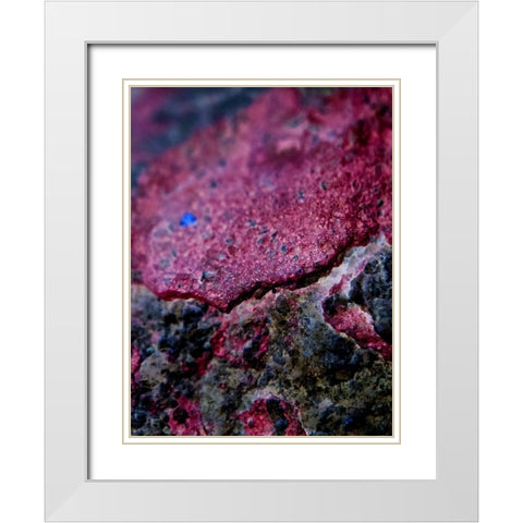 Red Aggregate I White Modern Wood Framed Art Print with Double Matting by Grayscale