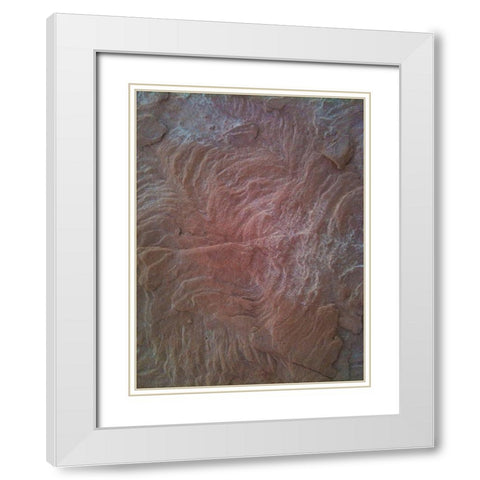 Sandstone I White Modern Wood Framed Art Print with Double Matting by Grayscale