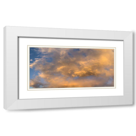 Cloudy Sky II White Modern Wood Framed Art Print with Double Matting by Grayscale