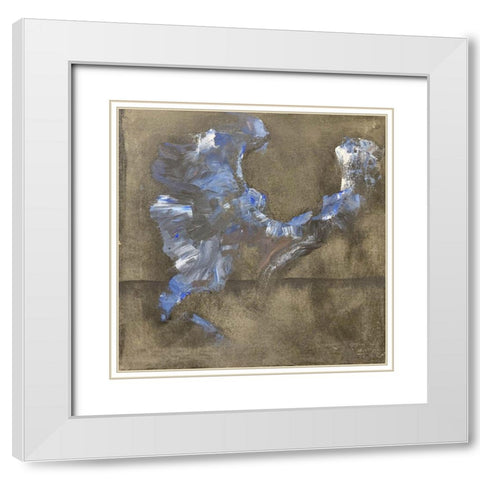 Shaman Dance I White Modern Wood Framed Art Print with Double Matting by Grayscale