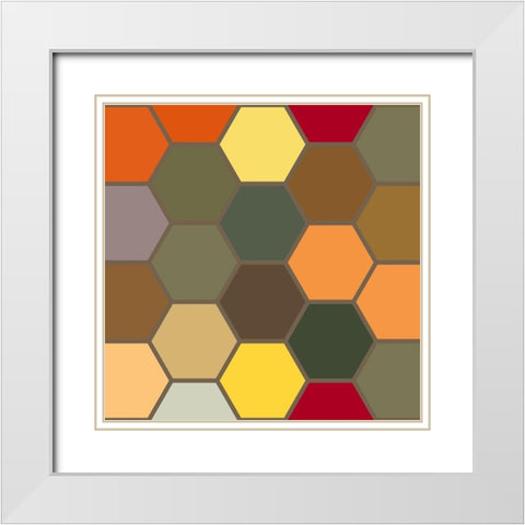 Bright Hive XVI White Modern Wood Framed Art Print with Double Matting by Grayscale