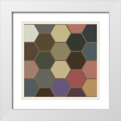 Soft Hive X White Modern Wood Framed Art Print with Double Matting by Grayscale