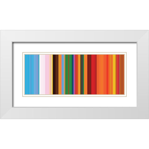 Bright Pinstripes I White Modern Wood Framed Art Print with Double Matting by Grayscale