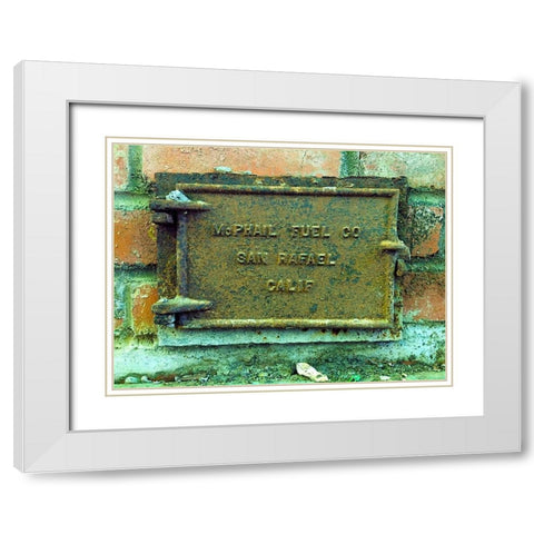 Fuel Panel I White Modern Wood Framed Art Print with Double Matting by Grayscale