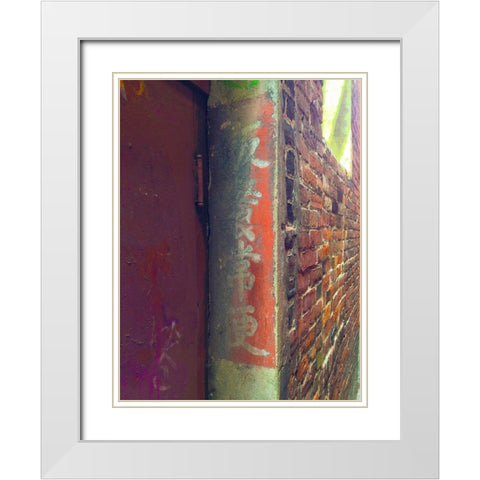 Chinatown I White Modern Wood Framed Art Print with Double Matting by Grayscale