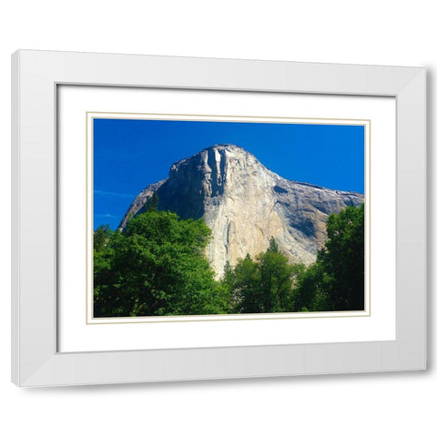 El Capitan I White Modern Wood Framed Art Print with Double Matting by Grayscale