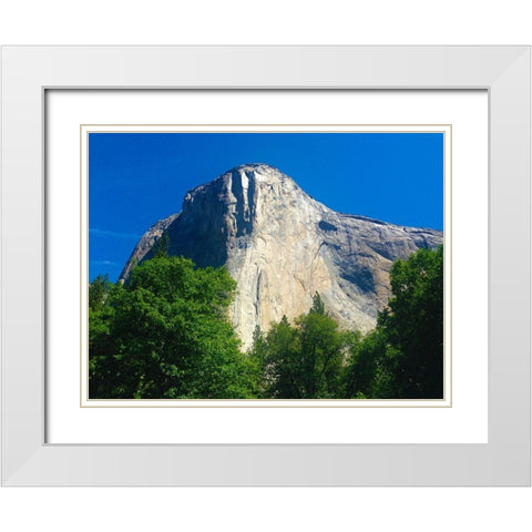 El Capitan I White Modern Wood Framed Art Print with Double Matting by Grayscale
