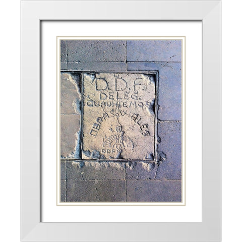 Utility Cover IV White Modern Wood Framed Art Print with Double Matting by Grayscale