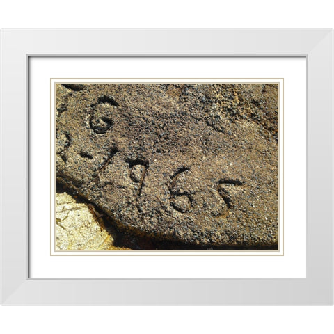 1965 White Modern Wood Framed Art Print with Double Matting by Grayscale