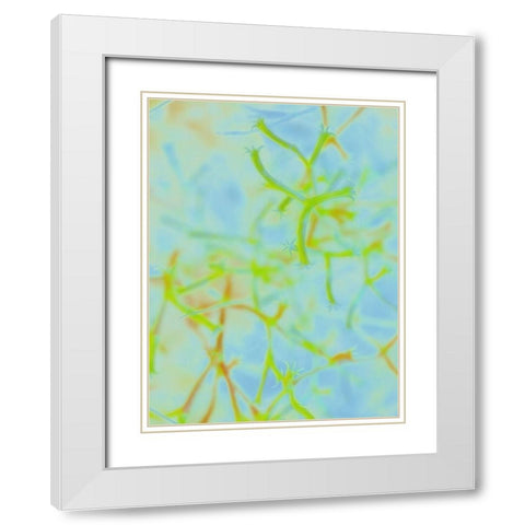 Confetti I White Modern Wood Framed Art Print with Double Matting by Popcorn