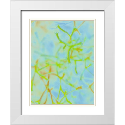 Confetti I White Modern Wood Framed Art Print with Double Matting by Popcorn