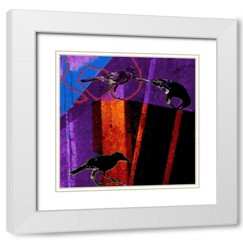 Blackbird: Ode To Envy White Modern Wood Framed Art Print with Double Matting by Popcorn