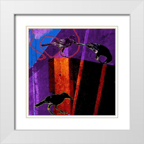 Blackbird: Ode To Envy White Modern Wood Framed Art Print with Double Matting by Popcorn
