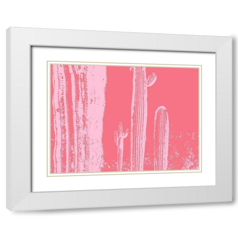 Desert Silhouette VI White Modern Wood Framed Art Print with Double Matting by Popcorn