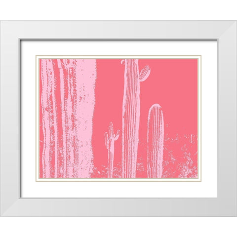 Desert Silhouette VI White Modern Wood Framed Art Print with Double Matting by Popcorn
