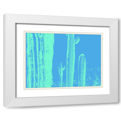 Desert Silhouette VII White Modern Wood Framed Art Print with Double Matting by Popcorn