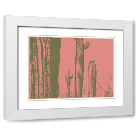 Desert Silhouette VIII White Modern Wood Framed Art Print with Double Matting by Popcorn