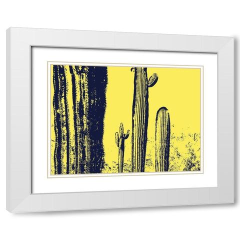 Desert Silhouette IX White Modern Wood Framed Art Print with Double Matting by Popcorn