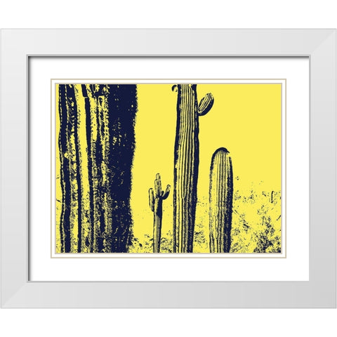 Desert Silhouette IX White Modern Wood Framed Art Print with Double Matting by Popcorn