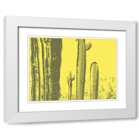 Desert Silhouette X White Modern Wood Framed Art Print with Double Matting by Popcorn