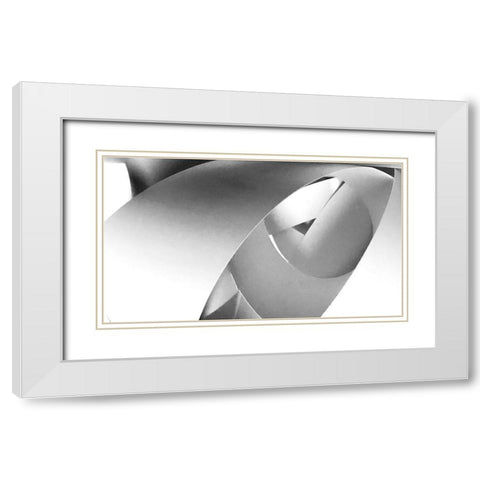 Intertwined III White Modern Wood Framed Art Print with Double Matting by Tenoever, William