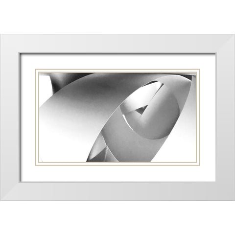 Intertwined III White Modern Wood Framed Art Print with Double Matting by Tenoever, William