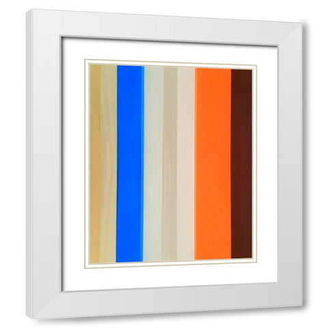 Stripes II White Modern Wood Framed Art Print with Double Matting by Tenoever, William