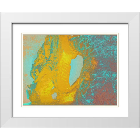 Dragon  White Modern Wood Framed Art Print with Double Matting by Tenoever, William