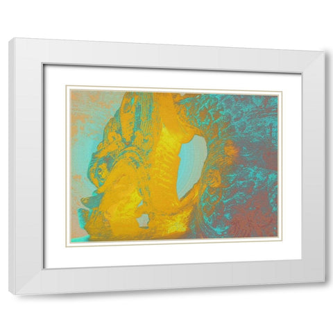 Dragon I White Modern Wood Framed Art Print with Double Matting by Tenoever, William