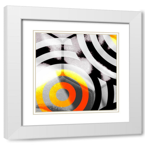 Honeycomb 3 White Modern Wood Framed Art Print with Double Matting by Tenoever, William