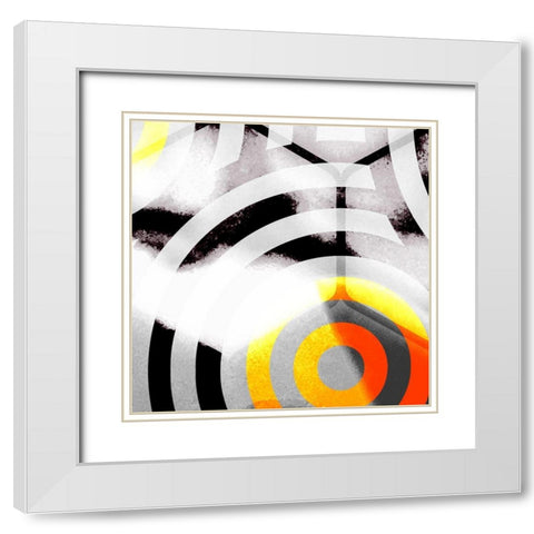 Honeycomb 4 White Modern Wood Framed Art Print with Double Matting by Tenoever, William