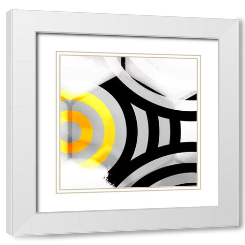 Honeycomb 7 White Modern Wood Framed Art Print with Double Matting by Tenoever, William