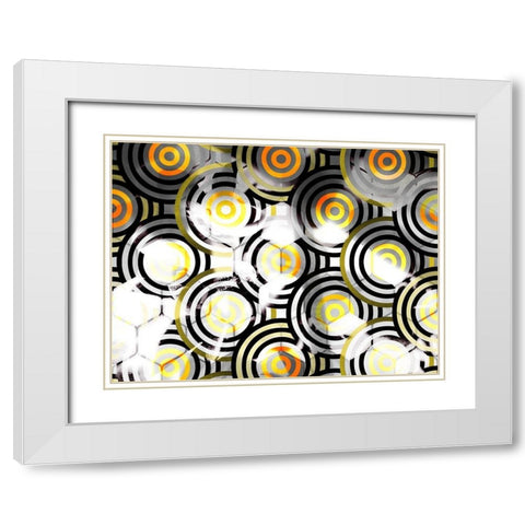 Honeycomb 9 White Modern Wood Framed Art Print with Double Matting by Tenoever, William