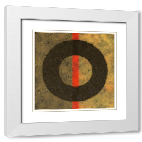 Red Line White Modern Wood Framed Art Print with Double Matting by Tenoever, William