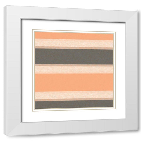 Soft Stripes 1 White Modern Wood Framed Art Print with Double Matting by Tenoever, William