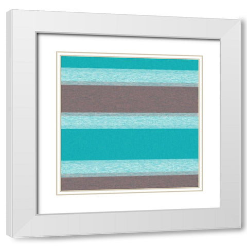 Soft Stripes 4 White Modern Wood Framed Art Print with Double Matting by Tenoever, William