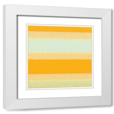 Soft Stripes 5 White Modern Wood Framed Art Print with Double Matting by Tenoever, William