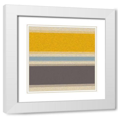 Soft Stripes 8 White Modern Wood Framed Art Print with Double Matting by Tenoever, William