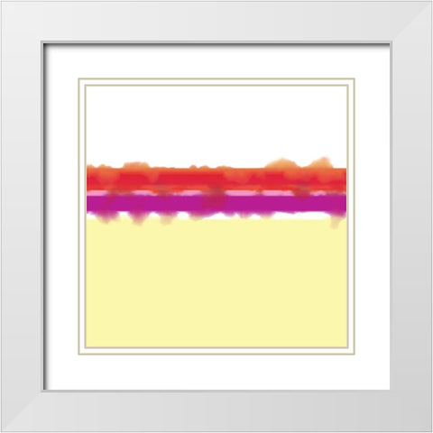 Soft Lines 1 White Modern Wood Framed Art Print with Double Matting by Tenoever, William