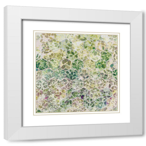 HexiFlora: Imprint 2a White Modern Wood Framed Art Print with Double Matting by Tenoever, William