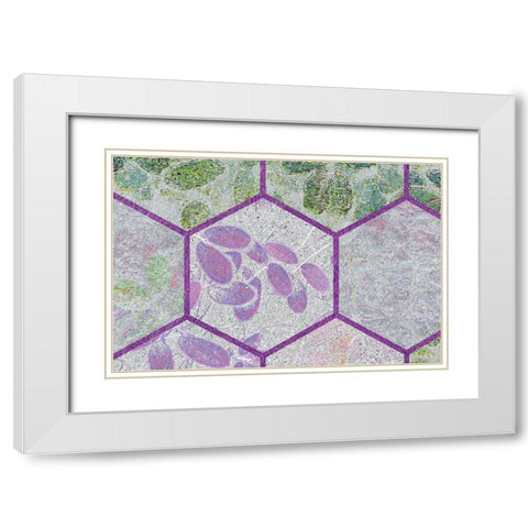 HexiFlora: Imprint 8 White Modern Wood Framed Art Print with Double Matting by Tenoever, William
