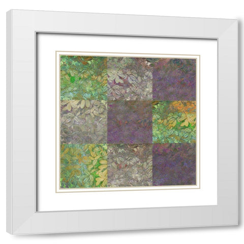 Flora Square 1 White Modern Wood Framed Art Print with Double Matting by Tenoever, William