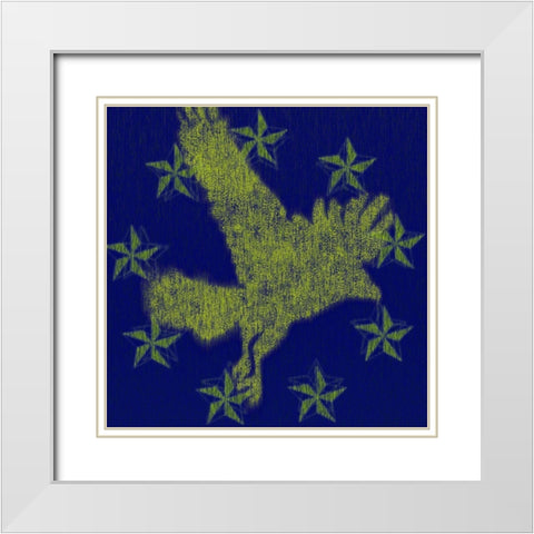 Honors to Corvus White Modern Wood Framed Art Print with Double Matting by Tenoever, William