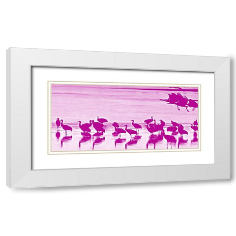 Sand Hill Cranes in Willcox 1c White Modern Wood Framed Art Print with Double Matting by Tenoever, William